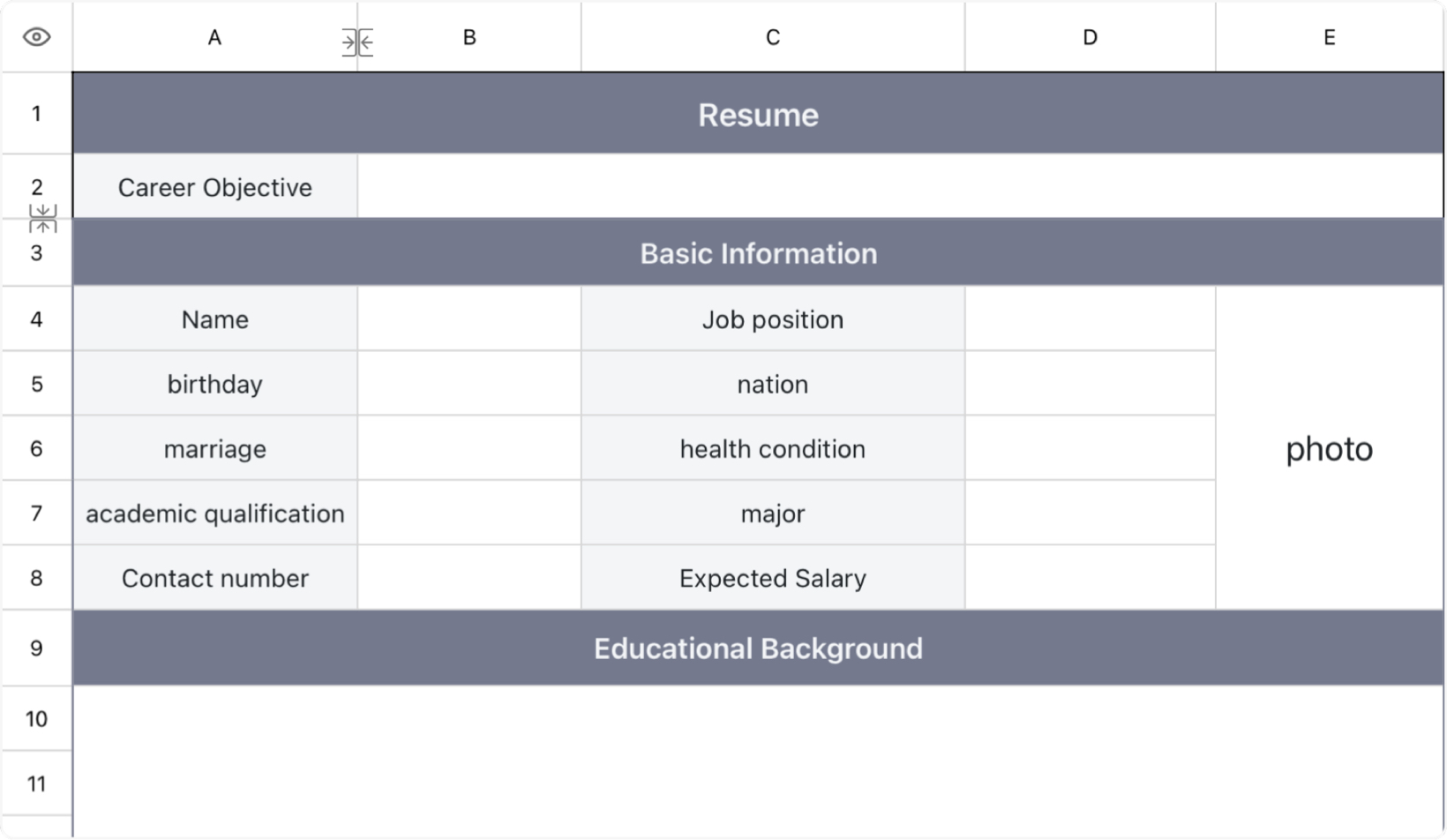 Personal resume 3